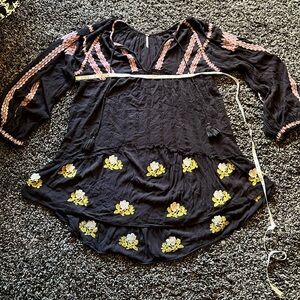 Free People Wild Horses tunic mini dress size L